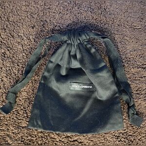 DOLCE & GABBANA Black Drawstring Dust Bag Cover Duster Protector Travel Storage